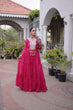 Load image into Gallery viewer, Laheriya Print Gown with Kutchi Patchwork ClothsVilla
