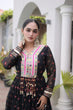 Load image into Gallery viewer, Laheriya Print Gown with Kutchi Patchwork ClothsVilla