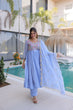 Load image into Gallery viewer, Lavender Embroidered Gown Set ClothsVilla
