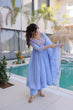 Load image into Gallery viewer, Lavender Embroidered Gown Set ClothsVilla