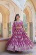 Load image into Gallery viewer, Shimmering Twilight Lavendar Lehenga Choli - Exquisite Sequin Embroidered Faux Georgette ClothsVilla