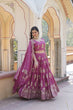 Load image into Gallery viewer, Shimmering Twilight Lavendar Lehenga Choli - Exquisite Sequin Embroidered Faux Georgette ClothsVilla