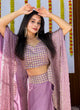 Load image into Gallery viewer, Lavender Classy &amp; Elegant Kasturi Silk Indo-Western Dhoti Set with Sequins Work ClothsVilla