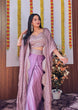 Load image into Gallery viewer, Lavender Classy &amp; Elegant Kasturi Silk Indo-Western Dhoti Set with Sequins Work ClothsVilla