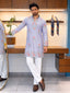 Lavender Coach Silk Kurta Pant Set ClothsVilla
