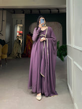 Load image into Gallery viewer, Lavender Color Alia Style Gown Elegance Personified in Georgette &amp; Sequin ClothsVilla