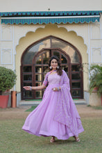 Load image into Gallery viewer, Lavender Color Elegance Premium Designer Readymade Gown with Dupatta ClothsVilla