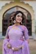 Load image into Gallery viewer, Lavender Color Elegance Premium Designer Readymade Gown with Dupatta ClothsVilla