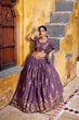 Load image into Gallery viewer, Lavender Crush Lehenga Set with Sequins &amp; Thread Embroidery – Stitched Lehenga with Unstitched Blouse and Dupatta ClothsVilla