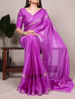 Load image into Gallery viewer, Lavender Designer Crepe Weaving Saree with Matching Unstitched Crepe Blouse – Elegant Traditional Wear ClothsVilla