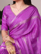 Load image into Gallery viewer, Lavender Designer Crepe Weaving Saree with Matching Unstitched Crepe Blouse – Elegant Traditional Wear ClothsVilla