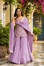 Lavender Diamond Silk Sharara Suit Set ClothsVilla