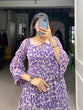 Load image into Gallery viewer, Lavender Ethnic Elegance – Triple-Layer Georgette Frock