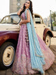 Load image into Gallery viewer, Lavender Georgette Sequins embroidery Semi-Stitched Lehenga choli &amp; Dupatta ClothsVilla