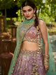 Load image into Gallery viewer, Lavender Gorgeous Pure Georgette Tissue Lehenga Choli Set with Heavy Sequin &amp; Thread Embroidery Work ClothsVilla