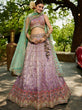 Load image into Gallery viewer, Lavender Gorgeous Pure Georgette Tissue Lehenga Choli Set with Heavy Sequin &amp; Thread Embroidery Work ClothsVilla