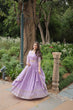 Load image into Gallery viewer, Elegant Lavender Jacquard Lehenga Choli with Sequins Embroidery Clothsvilla