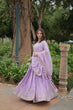 Load image into Gallery viewer, Elegant Lavender Jacquard Lehenga Choli with Sequins Embroidery Clothsvilla
