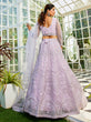Load image into Gallery viewer, Lavender net with Beads &amp; Zarkan embroidery Semi-Stitched Lehenga choli &amp; Dupatta Clothsvilla