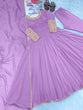 Load image into Gallery viewer, Lavender Premium Designer Party Wear Anarkali Gown, Dupatta &amp; Bottom Set Clothsvilla