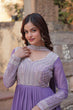 Load image into Gallery viewer, Lavender Premium Designer Readymade Gown with Dupatta ClothsVilla