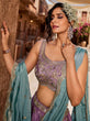 Load image into Gallery viewer, Lavender Satin Silk Sequins embroidery Semi-Stitched Lehenga choli &amp; Dupatta Clothsvilla