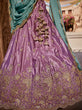 Load image into Gallery viewer, Lavender Satin Silk Sequins embroidery Semi-Stitched Lehenga choli &amp; Dupatta Clothsvilla