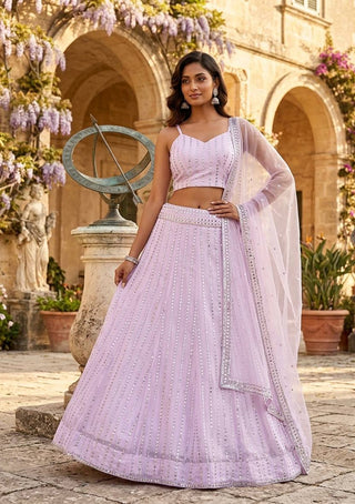 Lavender Sequins Lehenga Choli ClothsVilla