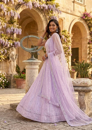 Lavender Sequins Lehenga Choli ClothsVilla