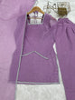 Load image into Gallery viewer, Lavender Silk Kurta Salwar Set ClothsVilla