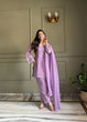 Load image into Gallery viewer, Lavender Silk Kurta Salwar Set ClothsVilla