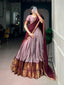 Lavender South Indian Cotton Lehenga ClothsVilla