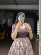 Load image into Gallery viewer, Lavender Tasar Silk Printed Lehenga Choli