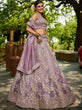 Load image into Gallery viewer, Lavender Tissue Lehenga Choli Set with Heavy Sequin &amp; Thread Embroidery  Semi-Stitched Full Flare Lehenga with Ethnic Dupatta ClothsVilla