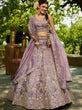Load image into Gallery viewer, Lavender Tissue Lehenga Choli Set with Heavy Sequin &amp; Thread Embroidery  Semi-Stitched Full Flare Lehenga with Ethnic Dupatta ClothsVilla