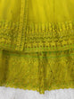 Load image into Gallery viewer, Lemon yellow Designer Butterfly Net Kediya Shrug Lehenga Set with Sequins &amp; Thread Work ClothsVilla