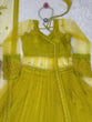 Load image into Gallery viewer, Lemon yellow Designer Butterfly Net Kediya Shrug Lehenga Set with Sequins &amp; Thread Work ClothsVilla