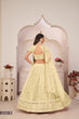 Load image into Gallery viewer, Lemon Yellow Elegant Butterfly Net Lehenga with Intricate Embroidery ClothsVilla