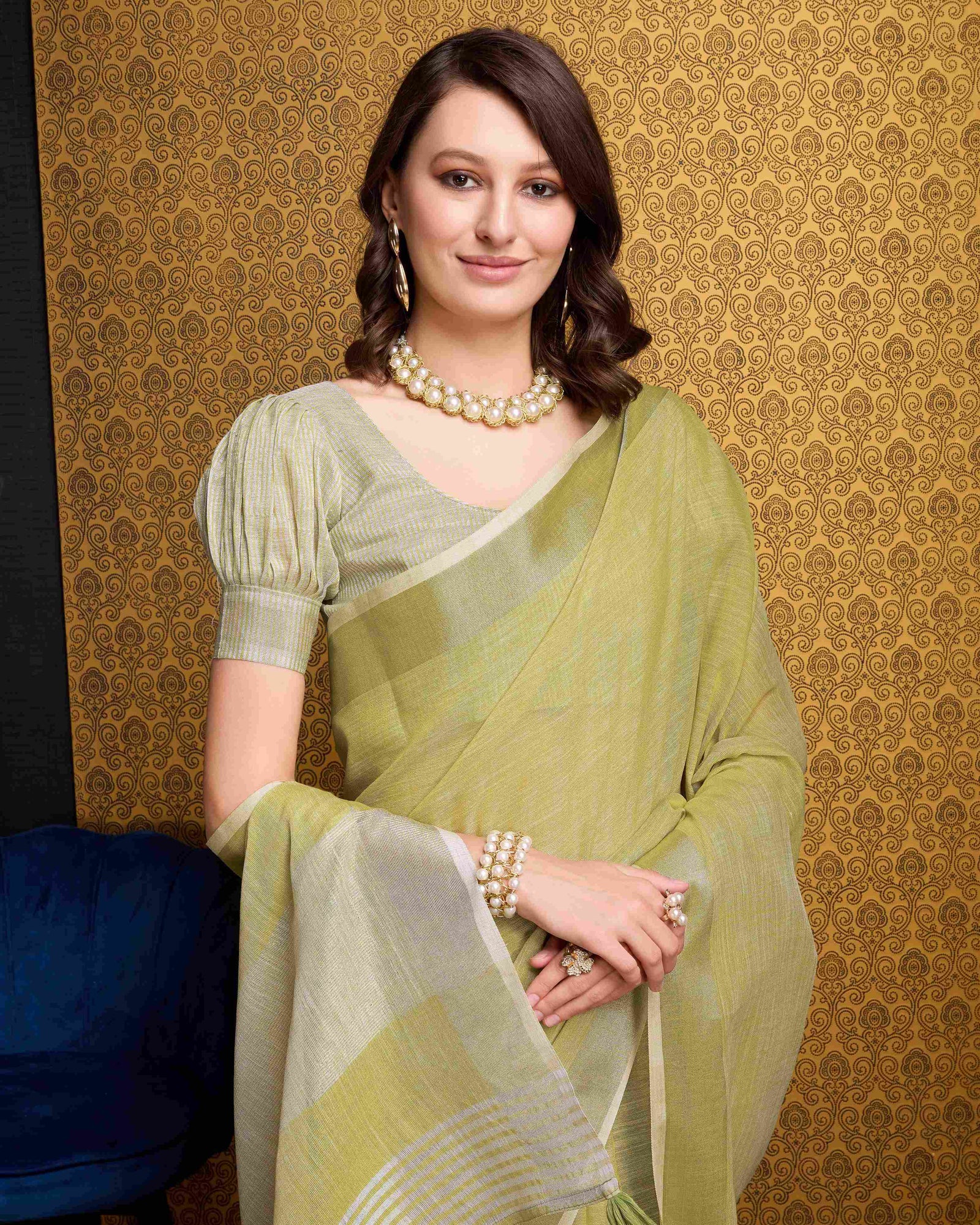 Lemon Yellow Elegant Solid Saree with Zari Border – Timeless Grace ClothsVilla