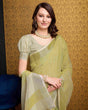 Load image into Gallery viewer, Lemon Yellow Elegant Solid Saree with Zari Border – Timeless Grace ClothsVilla