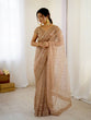 Load image into Gallery viewer, Light Brown Glitter Glamour and Everything in Between  Mesmerizing Net Saree Set Clothsvilla