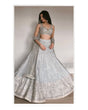 Load image into Gallery viewer, Light Gray Satin Silk Sequins Embroidered Lehenga Choli Set with 3.5-Meter Flair &amp; Net Dupatta ClothsVilla