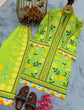 Load image into Gallery viewer, Light Green Elegant Pure Natural Crepe Digital Print Co-Ord Set Top &amp; Plazzo – Fully Stitched ClothsVilla