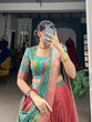 Load image into Gallery viewer, Light Maroon Dola Silk Kalamkari Lehenga Set with Zari Weaving Border
