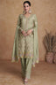 Light Mehendi Elegant Chinon Embroidered Suit Set with Dupatta ClothsVilla