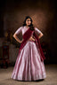 Light Pink Captivating Jacquard Lehenga Choli Set - Graceful Weaves and Modern Flair