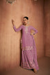 Load image into Gallery viewer, Light Pink Chinon Embroidered Kurta Palazzo Set ClothsVilla