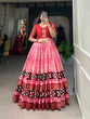 Load image into Gallery viewer, Light Pink Dola Silk Printed Gown with Zari Border ClothsVilla