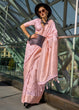 Load image into Gallery viewer, Light Pink Elegant Banarasi Blended Silk Saree – Handwoven Heritage for Special Occasions ClothsVilla