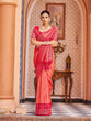Load image into Gallery viewer, Light Pink Elegant Banarasi Tissue Silk Saree with Zari Woven Design ClothsVilla
